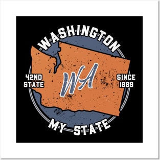 Washington My State Patriot State Tourist Gift Posters and Art